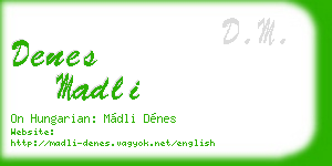 denes madli business card